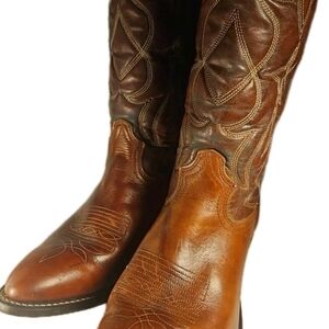 Western Acme Boot Men 9D Brown Leather USA Normcore Cottagecore Boho Y2k(3D)